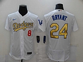 Dodgers 8 & 24 Kobe Bryant White Gold 2020 Nike Flexbase Jersey,baseball caps,new era cap wholesale,wholesale hats